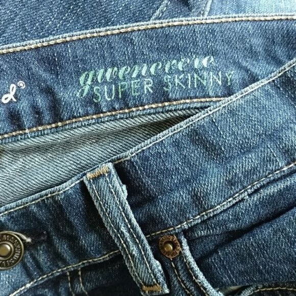 7 for all Mankind Womens Blue Gwenevere Super Skinny 5 Pocket Jeans Size 27 - Picture 8 of 10